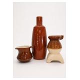 Three Glazed Ceramic Vessels