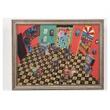 Luis Man Original Framed Artwork 32 x 24 in