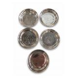 Vintage Silver-Painted Coasters & Trinket Box