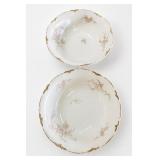 Haviland & Co Limoges France Floral Plate Pair
