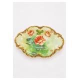 Coronet Limoges France Floral Oval Serving Dish