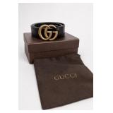 Gucci GG Leather Belt Made In Italy Size 90/36