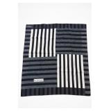 Yves Saint Laurent Black White Striped Scarf