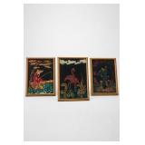 Three Framed Decorative Artworks