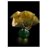 Fenton Blackberry Bramble Carnival Glass Compote