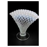 Fenton French Opalescent Hobnail Fan Vase