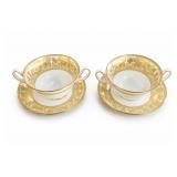 Wedgwood Bone China Pair of Cup & Saucer Sets