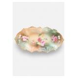 N.L.Z. Austria Floral Porcelain Celery Dish