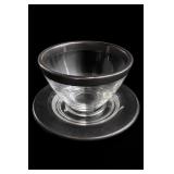 Dorothy Thorpe Silver Band Bowl & Underplate