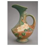 Roseville Pottery White Rose Ewer #981