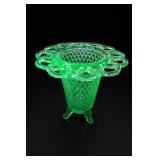 Imperial Glass Katy Green Uranium Glass Vase