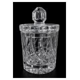 Brilliant Cut Crystal Biscuit Jar With Lid