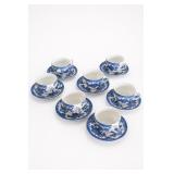Unicorn Blue Floral Cups & Saucers