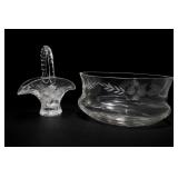 Fostoria Etched Glass Bowl Pair