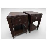 Bassett Pair of Wood Nightstands