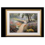 Framed Impressionist Garden Path Print