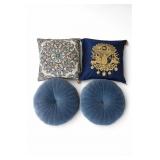 Set Of 4 Decorative Throw Pillows, Mixed Designs