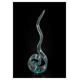 Wrought Studio Hand-Blown Glass Swirl Sculpture