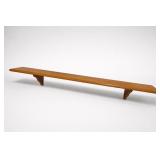 Wood Wall Shelf With Brackets