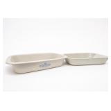 Dansk & Corning Blue Floral Baking Dishes, Pair