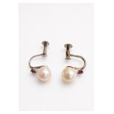 Silver Pearl Drop Earrings
