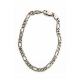 Sterling Silver Figaro Link Bracelet