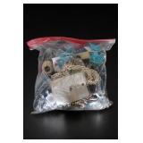 Mixed Jewelry Lot in Zip-Top Bag