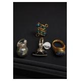 4 Wire-Wrapped Gemstone Rings