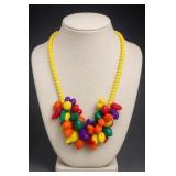 Colorful Beaded Fruit Charm Necklace