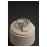 Sterling Silver Multi-Stone Ring, Size 5.5
