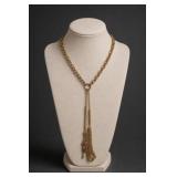 Chicos Chain Tassel Necklace