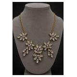 J Crew Crystal Floral Statement Necklace