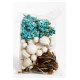 Assorted Blue White Brown Bead Jewelry Lot