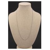 Sterling Silver Rope Chain Necklace 20in
