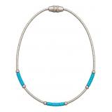 Sterling Silver Turquoise Beaded Bracelet