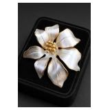 Cerrito Signed Poinsettia Flower Brooch