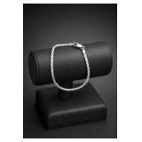 Sterling Silver Braided Chain Bracelet