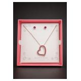 Sonoma Lifestyle Heart Necklace & Earrings Set