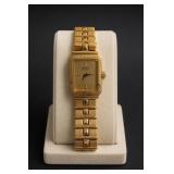 Seiko Quartz Gold Tone Rectangular Wristwatch