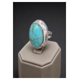 Sterling Silver Turquoise Ring Size 7.5