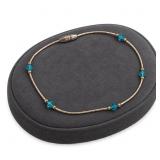 Turquoise Rose Indian Jewelry Crystal Necklace