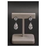 Sterling Silver Cubic Zirconia Drop Earrings