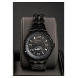 Fossil Black Analog Wristwatch w/ Linked Bracelet
