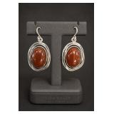 Shablool Sterling Silver Carnelian Earrings Israel