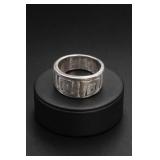Greek Key Sterling Silver Ring Size 6