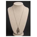 Sterling Silver Feather Necklace