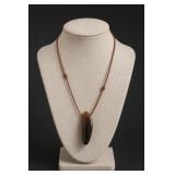 Amber Pendant Necklace With Cord