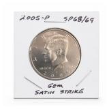 2005-P Kennedy Half Dollar, SP68/69 Satin Strike