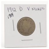 1912-D Liberty Head V Nickel