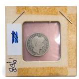 1908-D Barber Dime, Silver